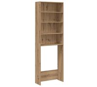 vidaXL Armario de Lavadora Roble Artisan 64x24x190 cm, Mueble de Lavadora, estantería de Lavadora, estantería de baño, Armario de lavandería