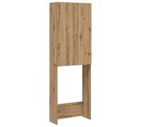 vidaXL Armario de Lavadora Roble Artisan 64x25,5x190 cm, Mueble de Lavadora, estantería de Lavadora, estantería de baño, Armario de lavandería