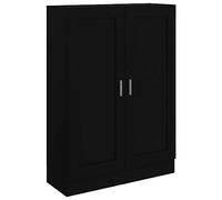 vidaXL Armario de Libros Estante Estantería Soporte Almacenamiento Muebles Decoración Gabinete Oficina Estudio Contrachapada Negro 82,5x30,5x115cm