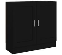vidaXL Armario de Libros Estante Estantería Soporte Almacenamiento Muebles Decoración Gabinete Oficina Estudio Contrachapada Negro 82,5x30,5x80cm