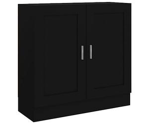 vidaXL Armario de Libros Estante Estantería Soporte Almacenamiento Muebles Decoración Gabinete Oficina Estudio Contrachapada Negro 82,5x30,5x80cm