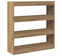 vidaXL Armario de Libros Rústico División de Espacio con 3 Estantes En Madera Diseñada Roble Artesanal Unidad de Almacenamiento para Vivir Oficina en Casa o Estudio 100X30X103Cm Solución Elegante y F