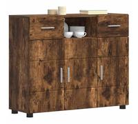 vidaXL Armario de Madera con cajón Roble Ahumado 88,5 x 30,5 x 73 cm, Armario Moderno y Amplio, Ideal para Almacenamiento, diseño Rectangular, Mueble Duradero para el salón