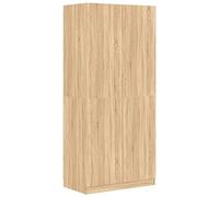 vidaXL Armario de Madera Contrachapada Armario Auxiliar de Madera Contrachapada Armario Ropero con 2 Puertas en Dormitorio en Habitación Roble Sonoma