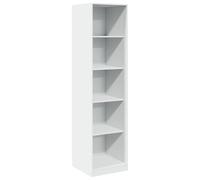 vidaXL Armario de Madera contrachapada Blanco 50x50x200 cm, Armario de almacenaje, Armario de Dormitorio, Almacenamiento Armario