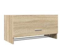 vidaXL Armario Ropero Guardarropa Percha Dormitorio Habitación Muebles Mobiliario Estantes Organizador Contrachapada Color Roble Sonoma 70x32,5x35cm