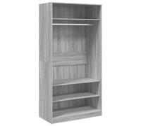 vidaXL Armario de Madera contrachapada Gris Sonoma 100x50x200 cm, ropero, Closet, Armario de Ropa, guardarropa, Armario de Almacenamiento
