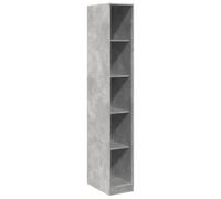 vidaXL Armario de Madera de ingeniería Gris hormigón 30x50x200 cm, Armario de almacenaje, Armario de Dormitorio, Almacenamiento Armario
