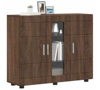 vidaXL Vitrina Marrón Roble 55,5 x 29 x 100 cm Madera contrachapada, Organizadores Modernos, Muebles para Sala contemporánea, soluciones de Almacenamiento, Ideas Minimalistas