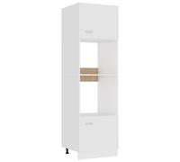 vidaXL Armario de Cocina Muebles Mobiliario Duradero Mesa de Trabajo Almacenamiento Cuencos Ollas PlatosAlacena de Madera Contrachapada Blanco