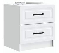 vidaXL Armario de Noche 2 pcs 43 x 34,5 x 44,5 cm Madera de Ingeniería, Gabinete de Noche Vintage, Organizador Rectangular Compacto para el Dormitorio, Mueble Funcional con Amplio Almacenamiento