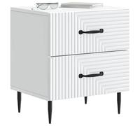 vidaXL Armario de Noche 2 pcs 43 x 34,5 x 47,5 cm Madera de Ingeniería, Unidad de Almacenamiento para Dormir, mesita Vintage, Mueble Rectangular, diseño Elegante, organización Resistente