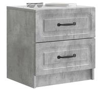 vidaXL Armario de Noche 2 pcs Gris Hormigón 43 x 34,5 x 44,5 cm, Gabinete de Noche Vintage, Organizador Rectangular Compacto para el Dormitorio, Mueble Funcional con Amplio Almacenamiento