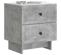 vidaXL Armario de Noche 2 pcs Gris Hormigón 43 x 34,5 x 47,5 cm, Mesita Vintage, diseño Rectangular, Gran Espacio de Almacenamiento, Elegante Mueble para tu Dormitorio