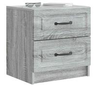 vidaXL Armario de Noche 2 pcs Gris Sonoma 43 x 34,5 x 44,5 cm, Gabinete de Noche Vintage, Organizador Rectangular Compacto para el Dormitorio, Mueble Funcional con Amplio Almacenamiento