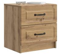 vidaXL Armario de Noche 2 pcs Roble Artesanal 43 x 34,5 x 44,5 cm, Gabinete de Noche Vintage, Organizador Rectangular Compacto para el Dormitorio, Mueble Funcional con Amplio Almacenamiento