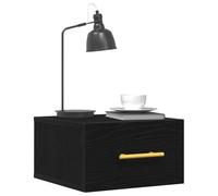 vidaXL Armario de Noche 2 pcs Roble Negro 35 x 35 x 20 cm, Aparador de Dormitorio, Mueble Rectangular de Almacenamiento, organizadores rústicos, gabinete de Pared con cajones