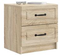 vidaXL Armario de Noche 2 pcs Roble Sonoma 43 x 34,5 x 44,5 cm, Gabinete de Noche Vintage, Organizador Rectangular Compacto para el Dormitorio, Mueble Funcional con Amplio Almacenamiento