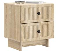 vidaXL Armario de Noche 2 pcs Roble Sonoma 43 x 34,5 x 47,5 cm, Mesita Vintage, diseño Rectangular, Gran Espacio de Almacenamiento, Elegante Mueble para tu Dormitorio
