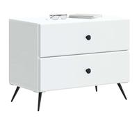 vidaXL Armario de Noche 62 x 34,5 x 47,5 cm Madera de Ingeniería, Mesa Rectangular para Sala, Diseño Moderno, Gran Almacenamiento, Soporte Mínimo, Solución Espacial Chula