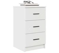 vidaXL Armario de Noche Blanco 38 x 38 x 66 cm Madera contrachapada, Mesita de Noche de Madera auténtica, Almacenamiento Compacto para Tus Esenciales, Ideal para un Dormitorio Acogedor