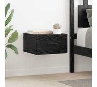 vidaXL Armario de Noche con cajón 2 pcs negro 35 x 35 x 20 cm, Armario de pared para dormitorio, mesita rústica, almacenamiento eficiente, diseño cuadrado, mueble