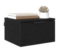 vidaXL Armario de Noche con cajón 2 pcs Roble Negro 34 x 30 x 20 cm, Armario de Noche Compacto, Mesa rústica, Almacenamiento montado en Pared, Mueble práctico para tu Dormitorio