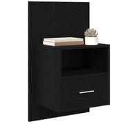 vidaXL Armario de Noche con cajón 2 pcs Roble Negro 50 x 32.5 x 80cm, Cabinet de Noche Rústico, Mesita Moderna, Cajón Que Ahorra Espacio, Organizer Stylish para Tu Habitación