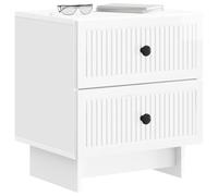 vidaXL Armario de Noche con cajón Brillante 43 x 34,5 x 47,5 cm, Mesita Vintage, diseño Rectangular, Gran Espacio de Almacenamiento, Elegante Mueble para tu Dormitorio