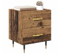 vidaXL Armario de Noche con cajón Madera Vieja 40 x 35 x 47,5 cm, Mesita rústica, cómoda de Madera, Mesa de Almacenamiento pequeña para el Dormitorio, Ideal para la Noche