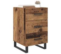 vidaXL Armario de Noche con cajón Madera Vieja 40 x 40 x 66 cm, Mesita de Noche Amplia, Mueble de Madera Compacto, Estilo rústico, Funcional para Espacios pequeños, decoración