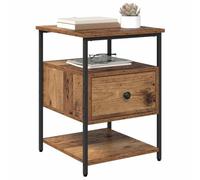 vidaXL Mesita de noche móvil para jardín - Almacenamiento contemporáneo y organizador compacto para el hogar. Unidad funcional y accesorio eficiente.