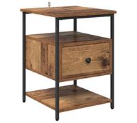 vidaXL Mesita de noche móvil para jardín - Almacenamiento contemporáneo y organizador compacto para el hogar. Unidad funcional y accesorio eficiente.