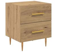 vidaXL Armario de Noche con cajón Roble Artesanal 40 x 35 x 47,5 cm, Mesita Moderna, diseño Rectangular, Mucho Espacio, cabecera Elegante, Mesa Que Ahorra Espacio en tu Dormitorio
