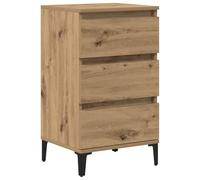 vidaXL Mesita de Noche Madera de ingeniería Roble Artisan 40x35x70 cm