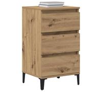 vidaXL Mesita de Noche Madera de ingeniería Roble Artisan 40x35x70 cm