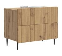 vidaXL Armario de Noche con cajón Roble Artesanal 62 x 34,5 x 49,5 cm, Mesita Moderna, Mesa compacta, solución de Almacenamiento, Mueble de Dormitorio, cabecera Funcional, diseño Minimalista
