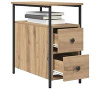 vidaXL Armario de Noche con cajón Roble Artisan 30 x 60 x 60 cm, Mesa de Noche Moderna, Cabina versátil, Mueble Funcional, diseño Urbano, Madera de ingeniería