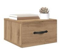 vidaXL Armario de Noche con cajón Roble Artisan 35 x 35 x 20 cm, Mueble de Dormitorio rústico, Estante de Pared, Armario Que Ahorra Espacio, solución para organización