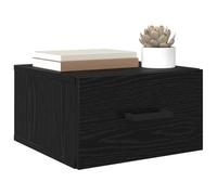 vidaXL Armario de Noche con cajón Roble Negro 35 x 35 x 20 cm, Mesita rústica, Almacenamiento en Pared, Armario Que Ahorra Espacio, Organizador de Dormitorio