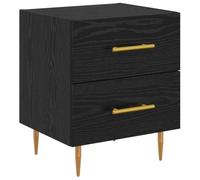 vidaXL Armario de Noche con cajón Roble Negro 40 x 35 x 47,5 cm, Mesita Moderna, diseño Rectangular, Mucho Espacio, cabecera Elegante, Mesa Que Ahorra Espacio en tu Dormitorio