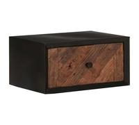 vidaXL Armario de Noche Hecho a Mano Natural 40 x 30 x 20 cm, Solución Moderna de Almacenamiento para el Dormitorio, Unidad de Noche compacta, Armario montado en Pared, Acabado Beige Chic
