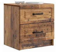 vidaXL Armario de Noche Madera Envejecida 43 x 34,5 x 44,5 cm, Gabinete de Noche Vintage, Organizador Rectangular Compacto para el Dormitorio, Mueble Funcional con Amplio Almacenamiento