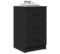 vidaXL Armario de Noche Negro 38 x 38 x 66 cm Madera contrachapada, Mesita de Noche de Madera auténtica, Almacenamiento Compacto para Tus Esenciales, Ideal para un Dormitorio Acogedor
