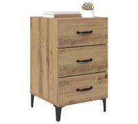 vidaXL Armario de Noche Roble Artesanal 40 x 40.5 x 66 cm, Mesa de Noche Elegante, mesita rústica, Almacenamiento Compacto, Mueble Funcional para tu habitación Moderna
