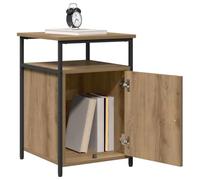 vidaXL Armario de Noche Roble Artisan Madera contrachapada, Mesita de Noche Moderna, diseño Compacto y Estiloso, Almacenamiento Funcional para Espacios pequeños