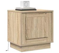 vidaXL Cabinet de Noche con Luces LED Roble Sonoma 44x34,5x45 cm