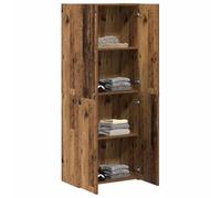 vidaXL gabinete de Archivo de Oficina de Madera reciclada 60 x 32 x 153 cm, diseño rústico y Resistente, con 4 estantes incorporados, solución de Almacenamiento Interior, Organizador de Documentos y