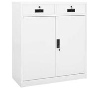 vidaXL Armario de Oficina Mueble Archivador Cajonera Almacenamiento Archivos Documentos Organizador Universal de Acero Blanco 90x40x102 cm