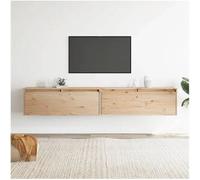 vidaxl Armario de pared 2 uds madera maciza de pino 100x30x35cm